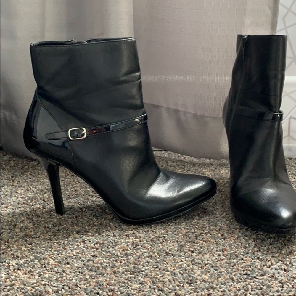 Chaos Jacinda Black stiletto ankle boots